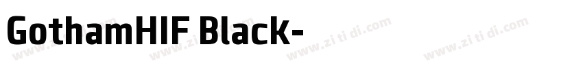 GothamHIF Black字体转换